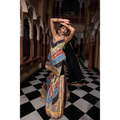Tussya by Shreya Saadhvi Multi-Color Kurta with Sharara and Dupatta (Set of 3)