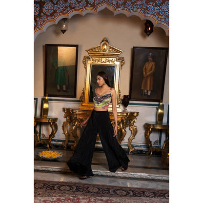 Tussya by Shreya Nirvi Black Palazzo