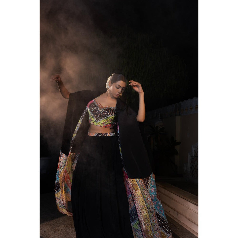 Tussya by Shreya Chitra Black Skirt