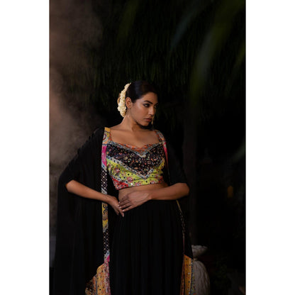 Tussya by Shreya Chitra Black Skirt