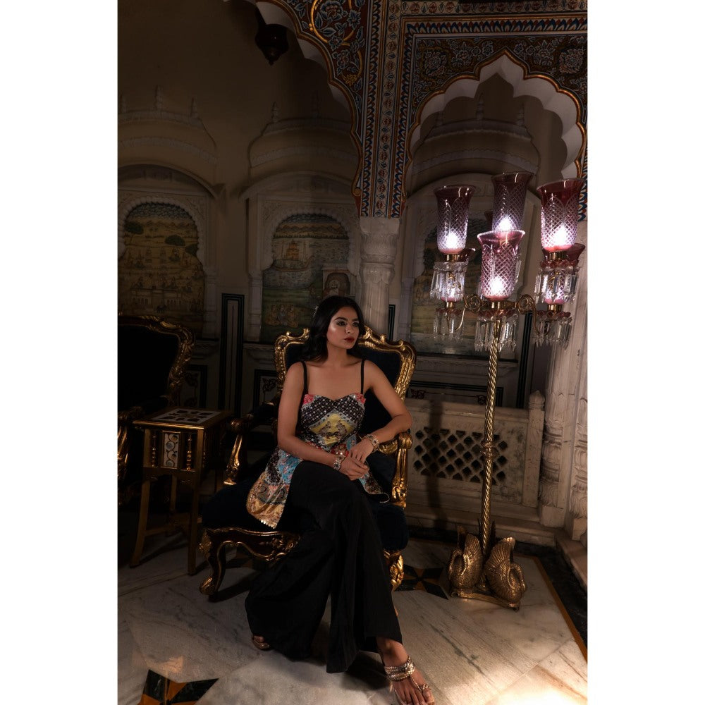 Tussya by Shreya Yuvati Black Bell Leg Sharara