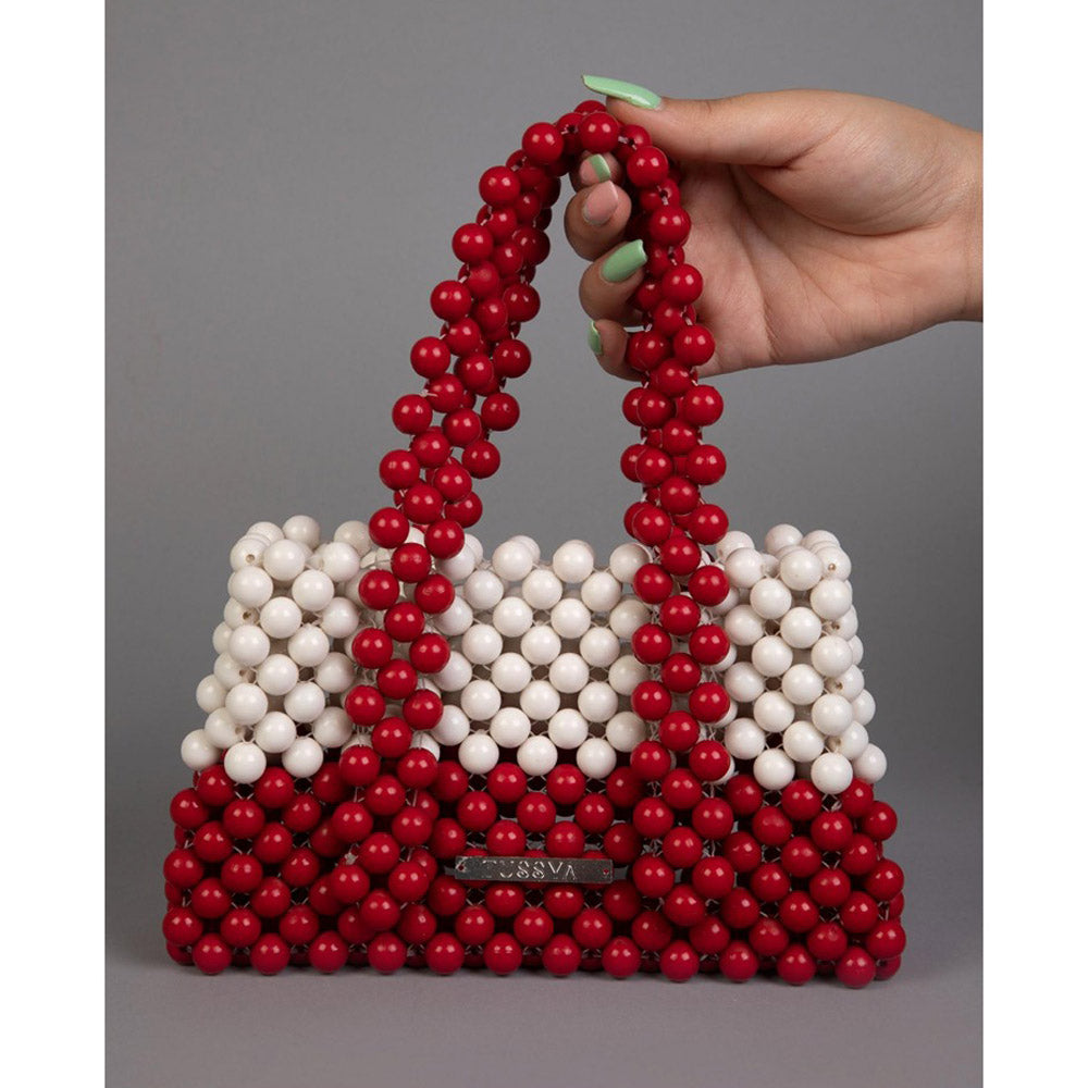 Tussya by Shreya by Shreya Cherry Ivory - Crystal Handbag