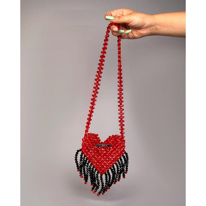 Tussya by Shreya by Shreya Cardinal Crimson - Crystal Sling Bag