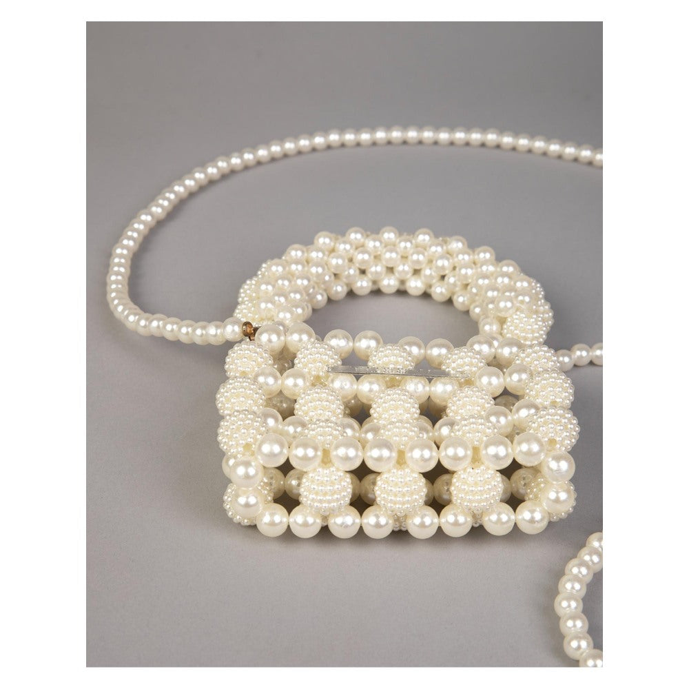 Tussya by Shreya by Shreya Halo Pearl Min - Crystal Sling Bag