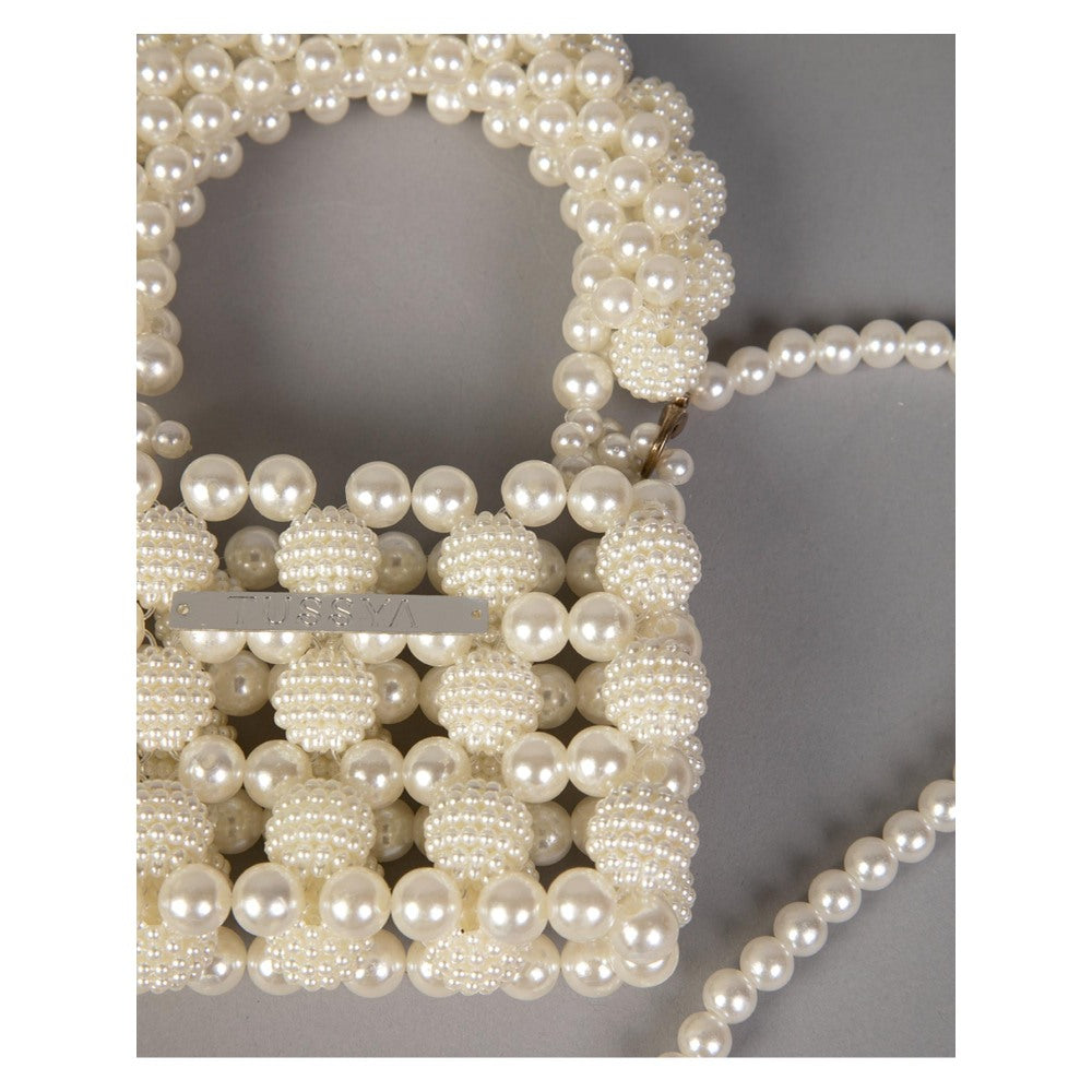 Tussya by Shreya by Shreya Halo Pearl Min - Crystal Sling Bag