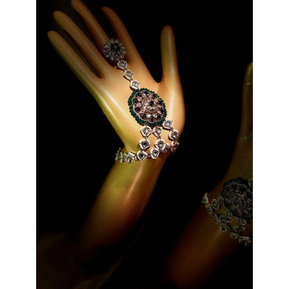 Tussya by Shreya Mandala Haath Phool Set
