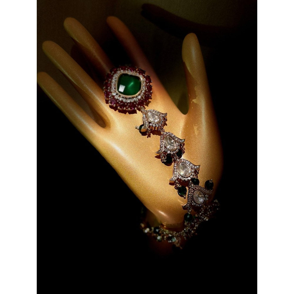 Tussya by Shreya Hiraaz Haath Phool Set