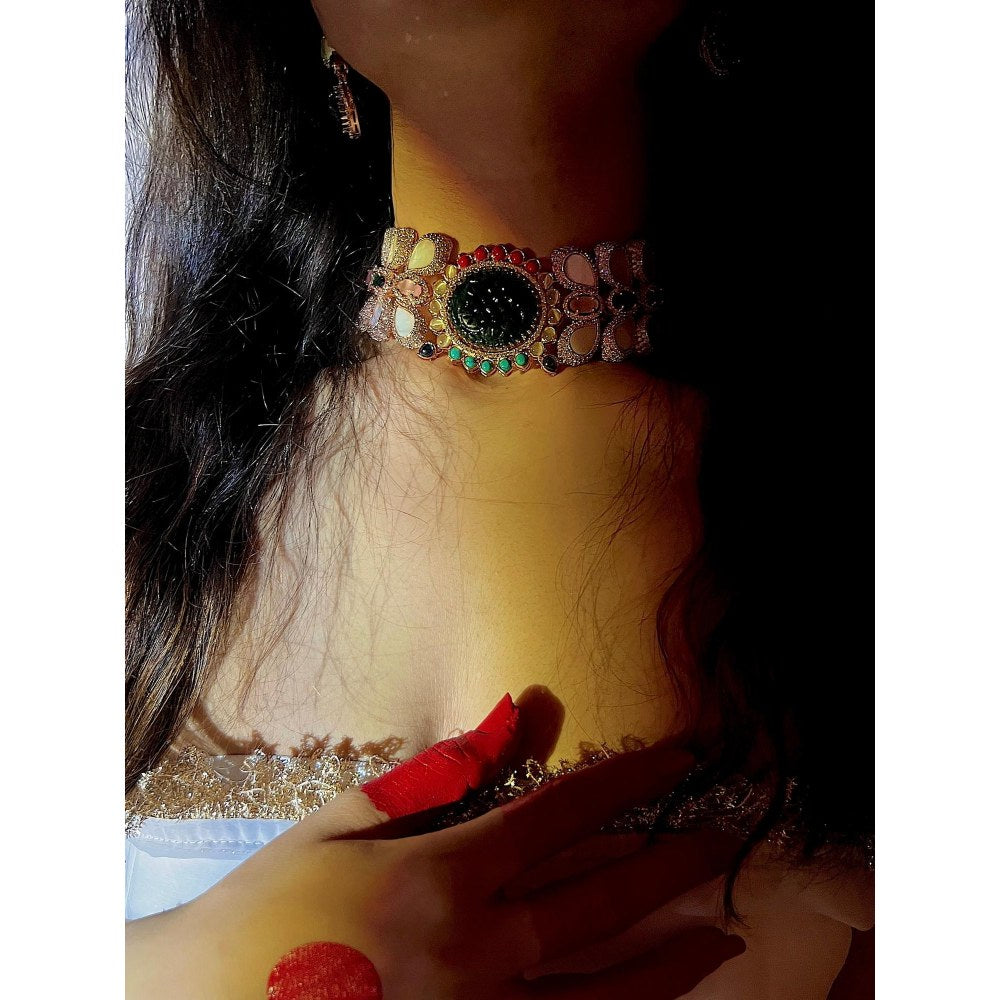 Tussya by Shreya Zargul Choker Set