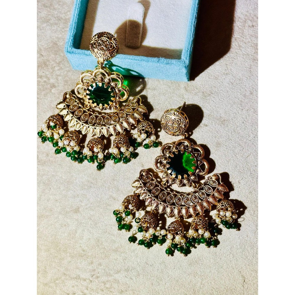 Tussya by Shreya Devalay Earrings (Jade)