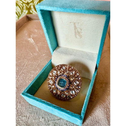 Tussya by Shreya Majestic Onyx Cocktail Ring