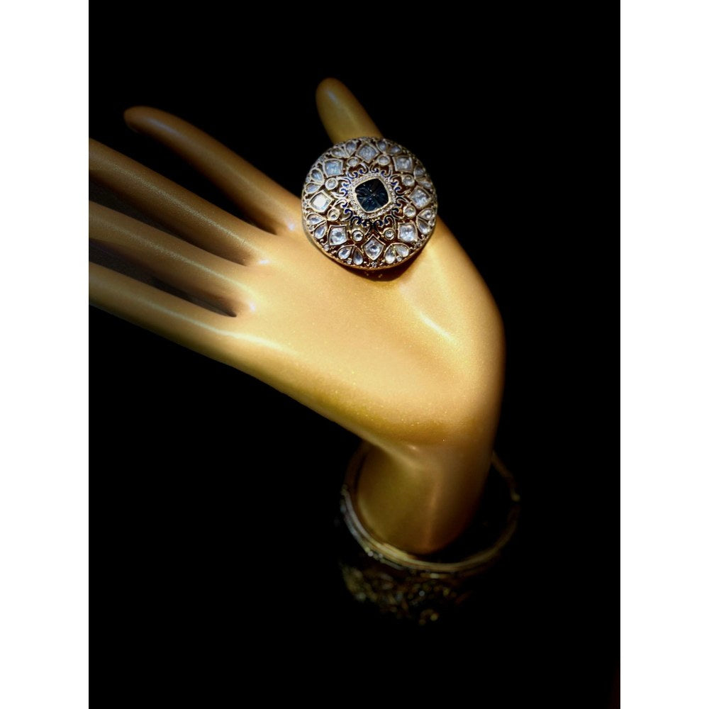Tussya by Shreya Majestic Onyx Cocktail Ring