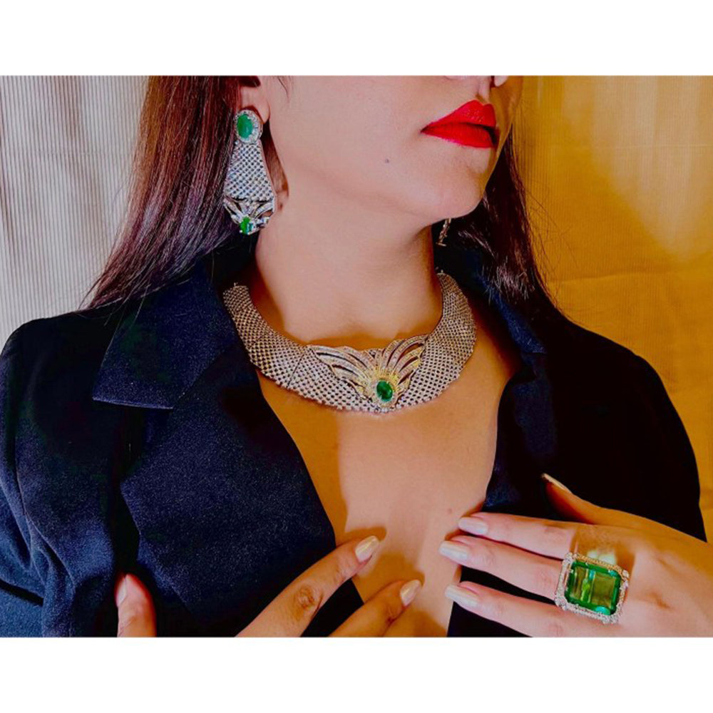 Tussya by Shreya Topaz Delight Jewelry Set