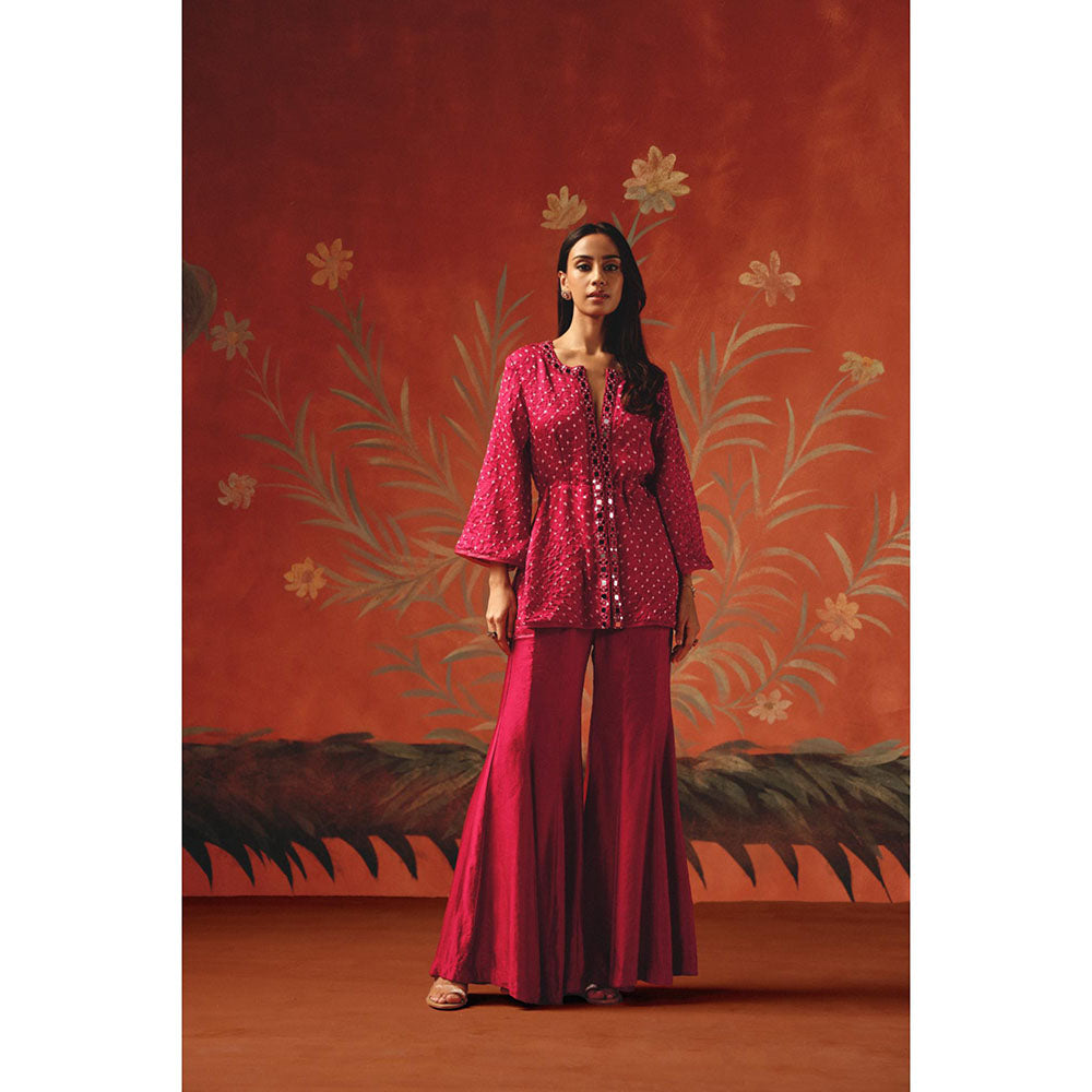 Twenty Nine Magenta Linen Satin Sharara