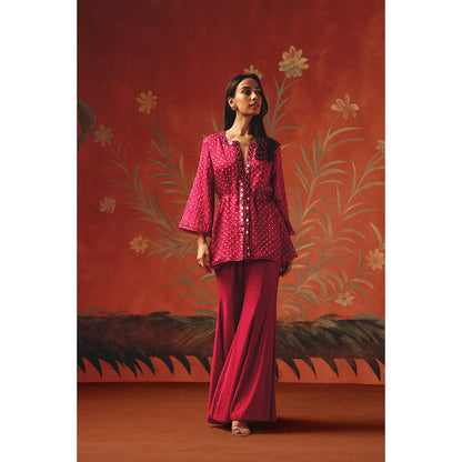 Twenty Nine Magenta Linen Satin Sharara