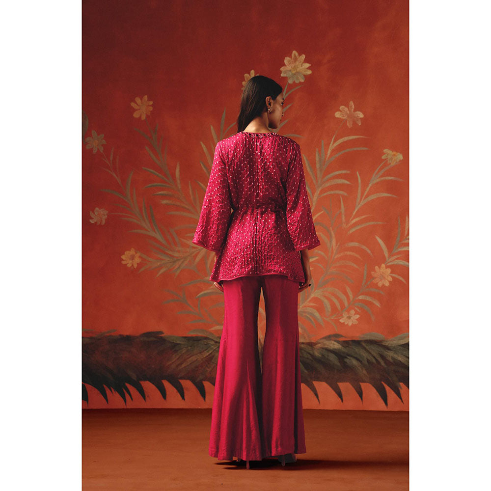 Twenty Nine Magenta Linen Satin Sharara