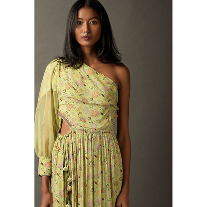 "Two Sisters" by Gyans One Shoulder Floor Length Dress