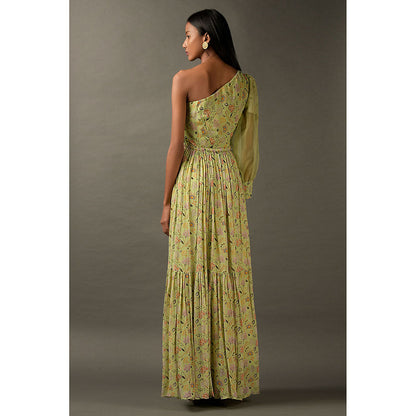 "Two Sisters" by Gyans One Shoulder Floor Length Dress