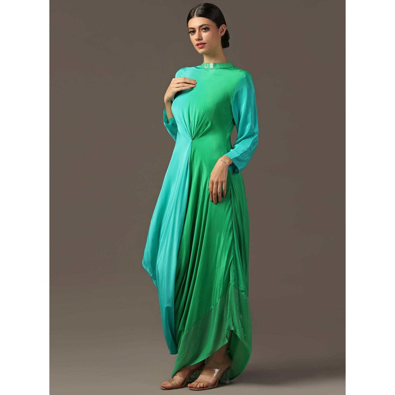 "Two Sisters" by Gyans Green Draped Dress