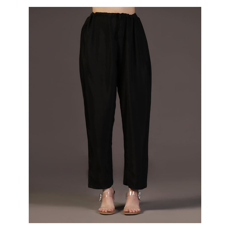 "Two Sisters" by Gyans Rose Whisper Peach Cotton Applique Printed Kurti With Pant (Set of 2)