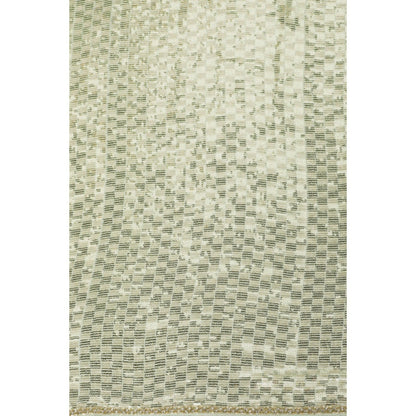 "Two Sisters" by Gyans Green Georgette Embroidered Pre-draped Saree with Unstitched Blouse