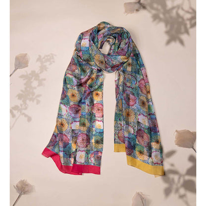UNALLUME BY NISHA Floral Elegance Silk Scarf