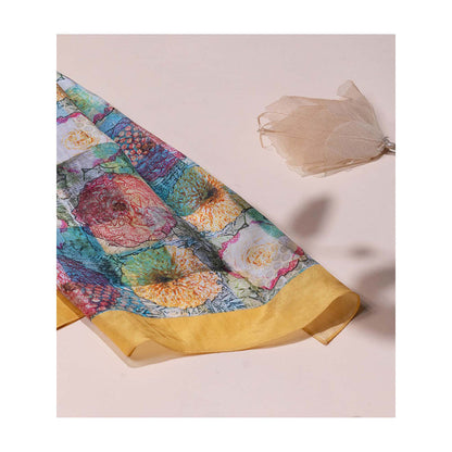 UNALLUME BY NISHA Floral Elegance Silk Scarf
