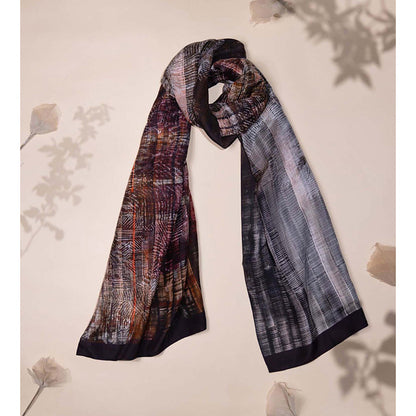 UNALLUME BY NISHA Midnight Sapphire Silk Scarf