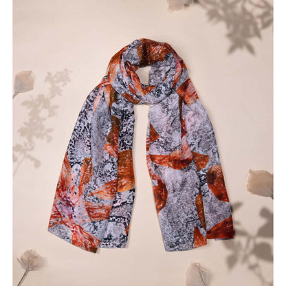 UNALLUME BY NISHA Orchid Serenity Silk Scarf