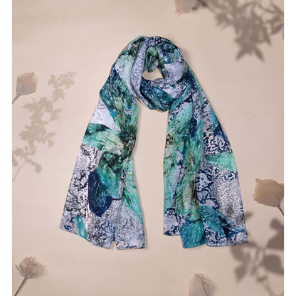 UNALLUME BY NISHA Orchid Charm Silk Scarf