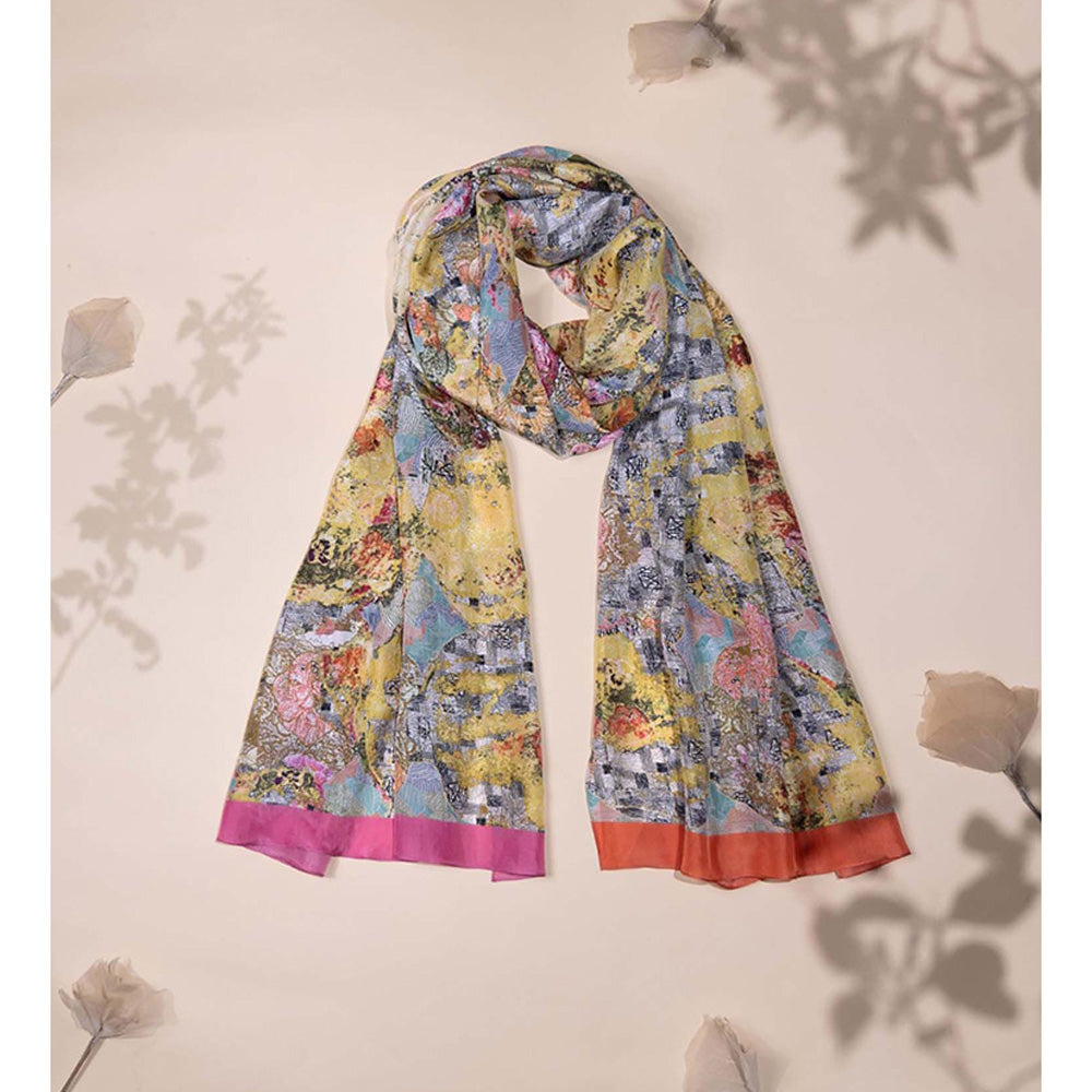 UNALLUME BY NISHA Wildflower Whispers Silk Scarf