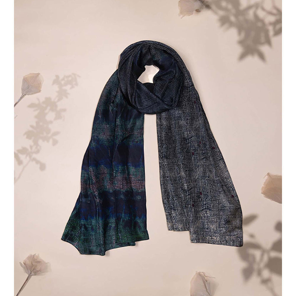 UNALLUME BY NISHA Monochrome Metropolis Silk Scarf