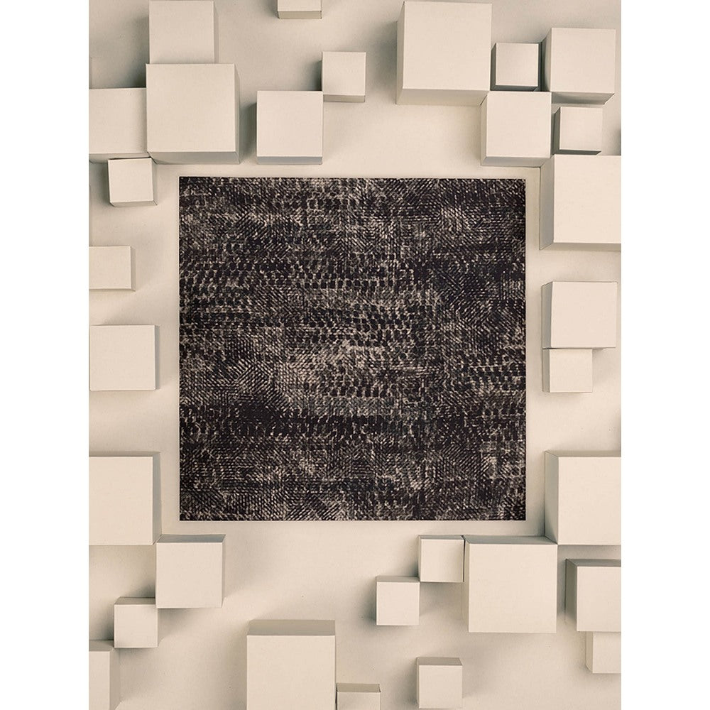 UNALLUME BY NISHA Black Printed Pocket Square