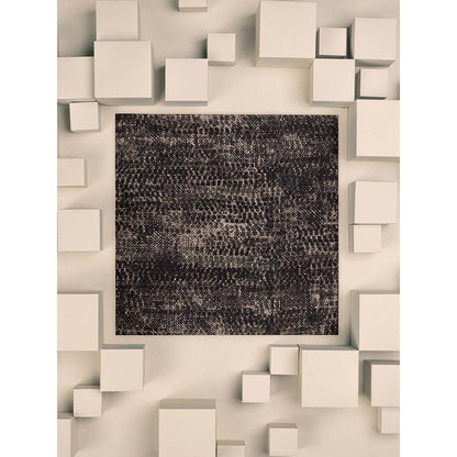 UNALLUME BY NISHA Black Printed Pocket Square