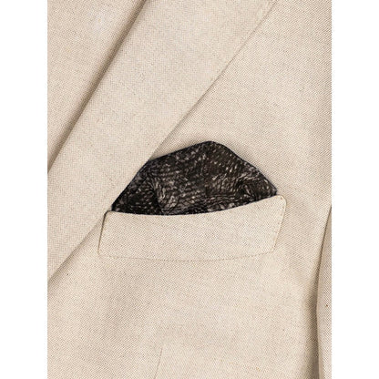 UNALLUME BY NISHA Black Printed Pocket Square