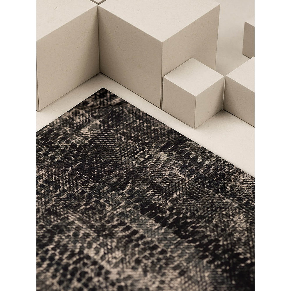 UNALLUME BY NISHA Black Printed Pocket Square