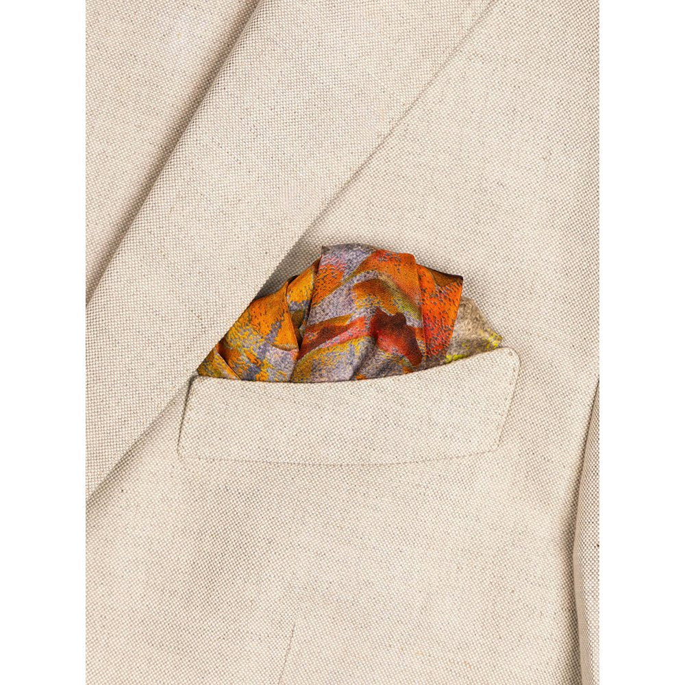 UNALLUME BY NISHA Multi-Colour Printed Pocket Square