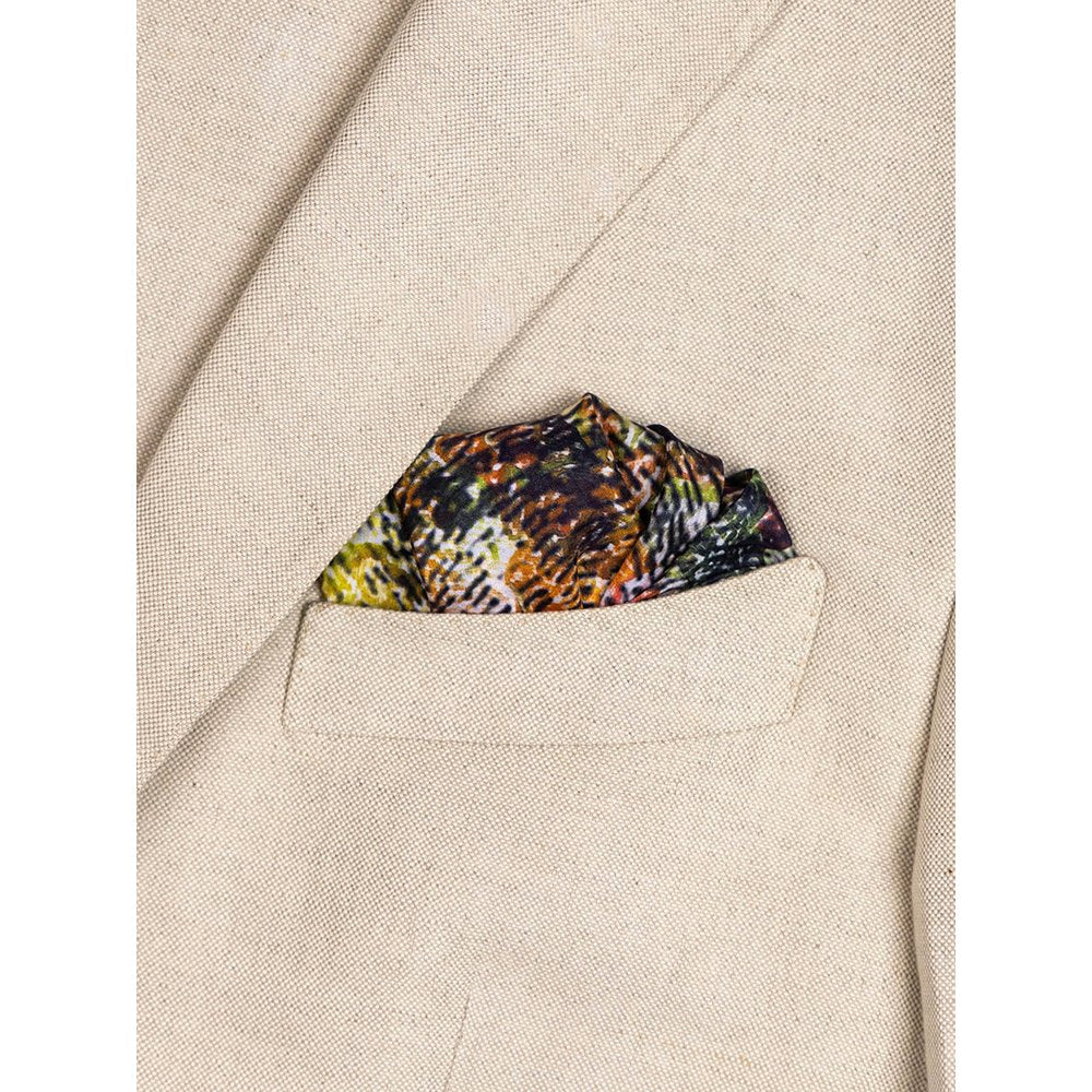 UNALLUME BY NISHA Multi-Colour Printed Pocket Square