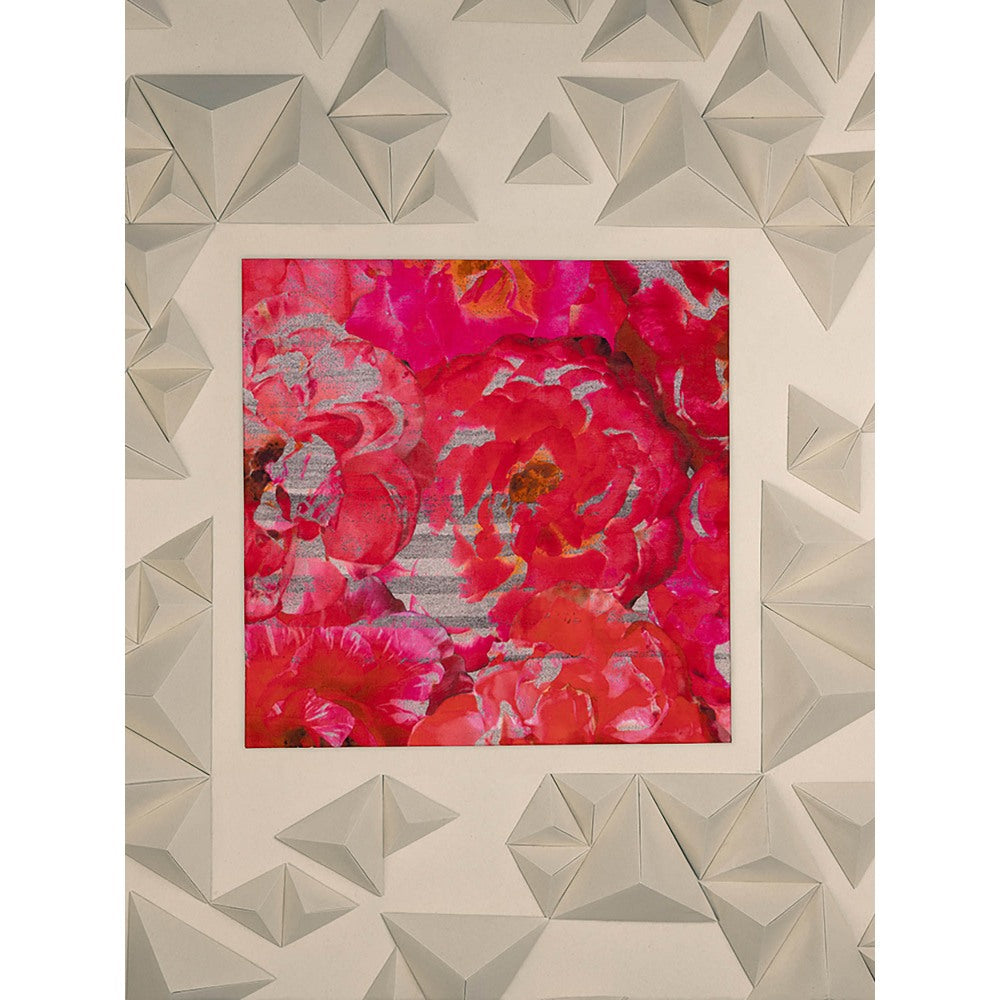 UNALLUME BY NISHA Pink Floral Pocket Square