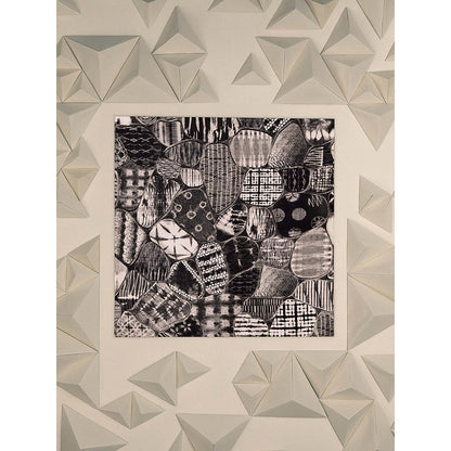 UNALLUME BY NISHA Black Printed Pocket Square