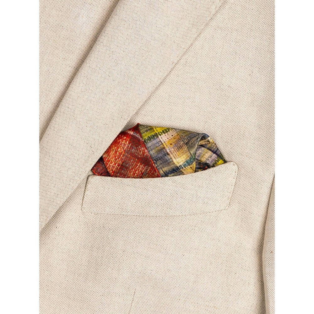 UNALLUME BY NISHA Multi-Colour Printed Pocket Square