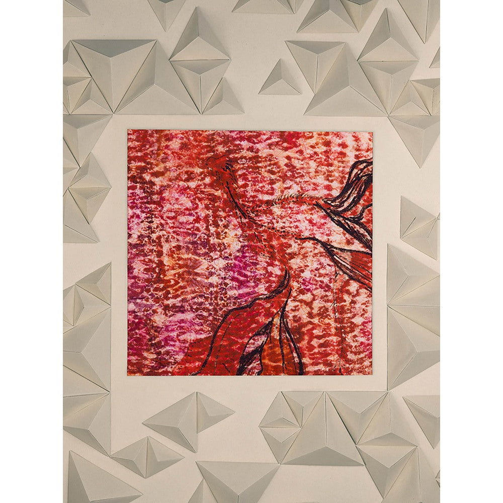 UNALLUME BY NISHA Red Printed Pocket Square