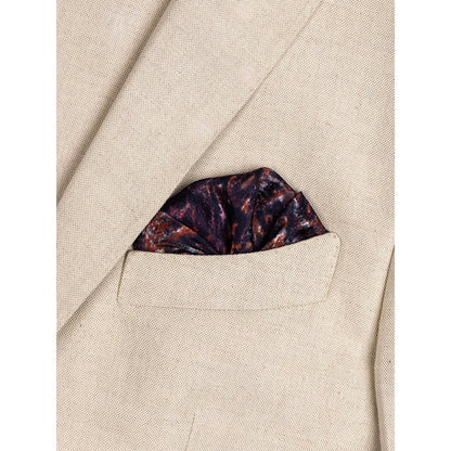 UNALLUME BY NISHA Brown Printed Pocket Square