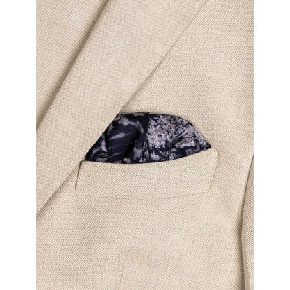 UNALLUME BY NISHA Black Printed Pocket Square