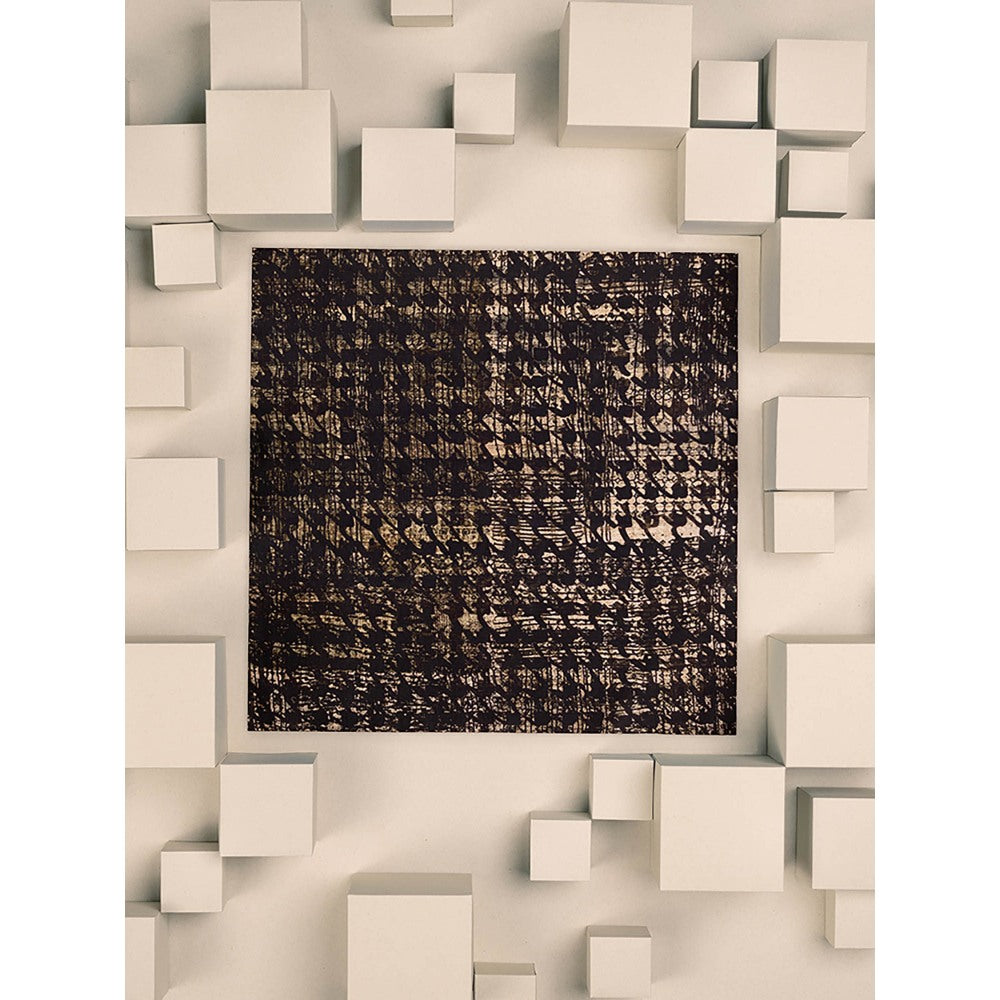 UNALLUME BY NISHA Black Printed Pocket Square