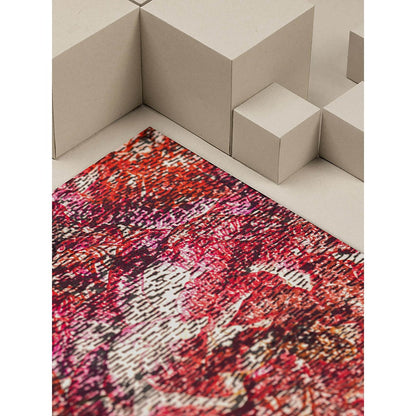 UNALLUME BY NISHA Red Printed Pocket Square