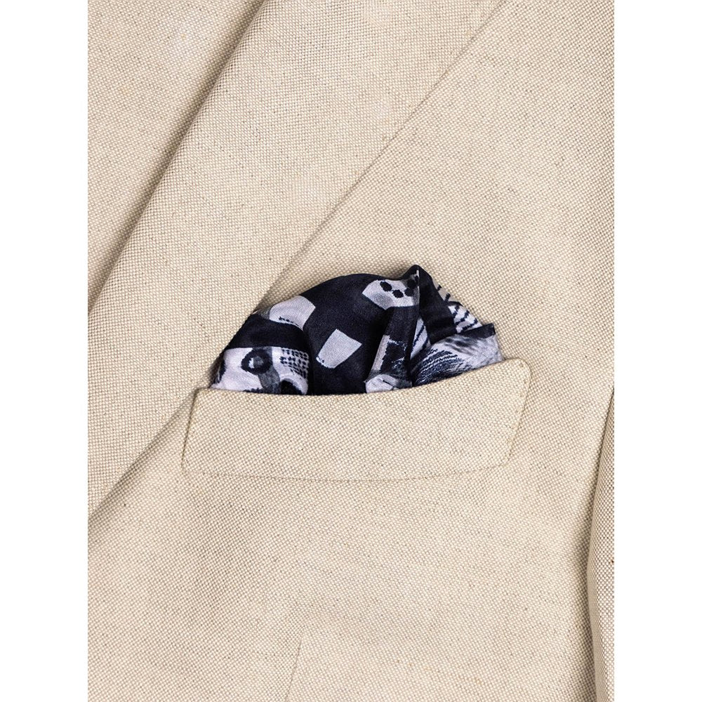 UNALLUME BY NISHA Multi-Colour Printed Pocket Square