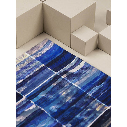 UNALLUME BY NISHA Blue Printed Pocket Square