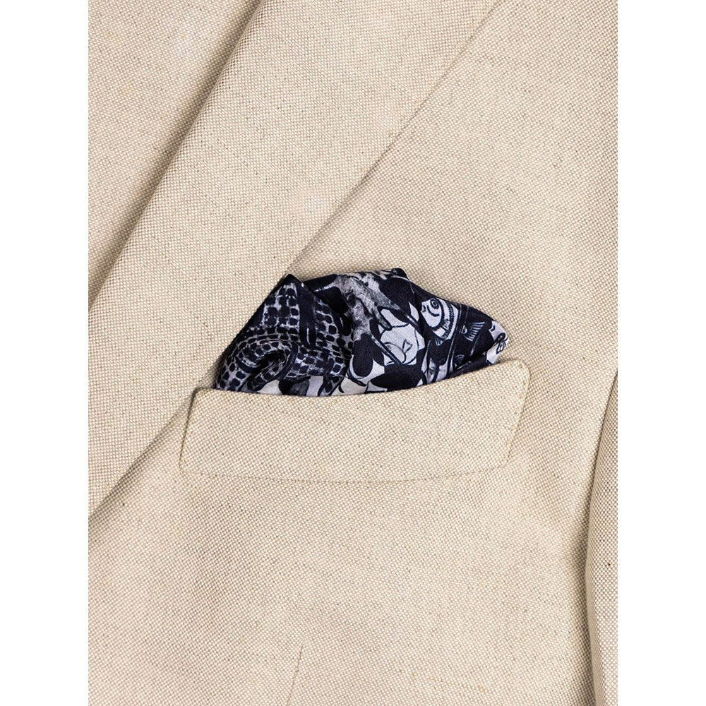 UNALLUME BY NISHA Multi-Colour Printed Pocket Square