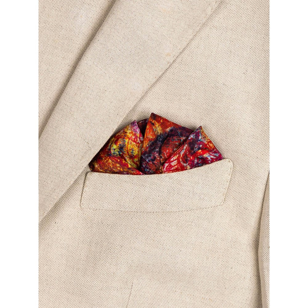 UNALLUME BY NISHA Multi-Colour Printed Pocket Square
