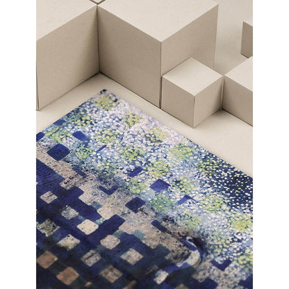 UNALLUME BY NISHA Blue Printed Pocket Square